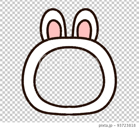 ウサギの顔ハメフレーム 93723818