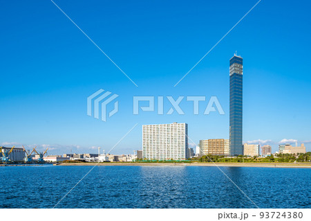 千葉ポートタワー　青空 93724380