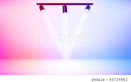 Empty studio with projectors. Vector 3d illustration Empty studio with projectors. Vector 3d illustration 93724862