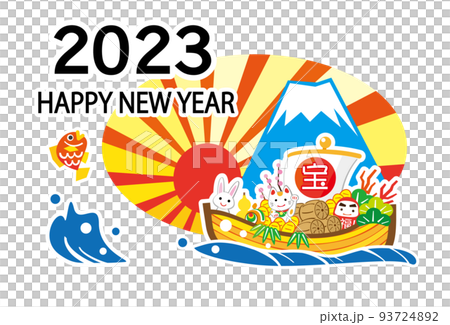2023 Happy New Year First Sunrise Takarabune Template 2023 Happy New Year First Sunrise Takarabune Template 93724892