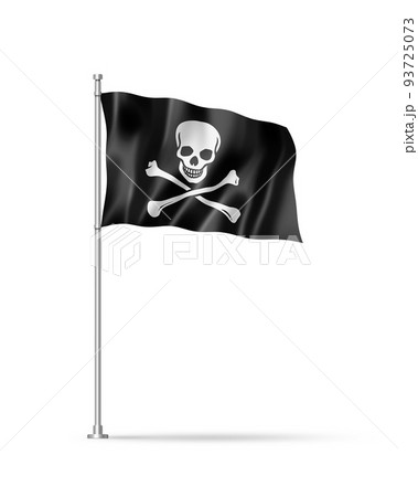 Pirate flag, Jolly Roger isolated on white 93725073
