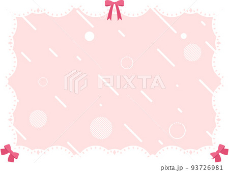 幾何学　フレーム 液体　オレンジ　水玉 93726981