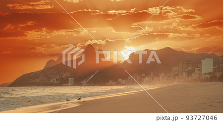 Ipanema is the famous beach of Rio de Janeiro. 93727046