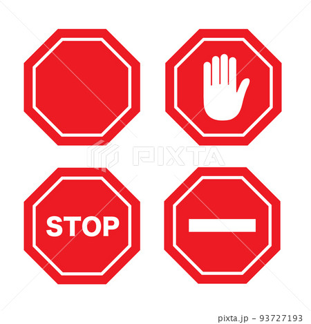 STOPアイコンセットのイラスト素材 [93727193] - PIXTA
