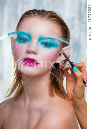 Beautiful blonde in the image of an elf 93729029