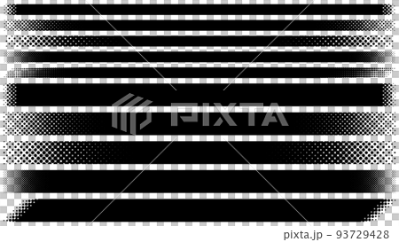 Black horizontal dot gradient frame set 93729428