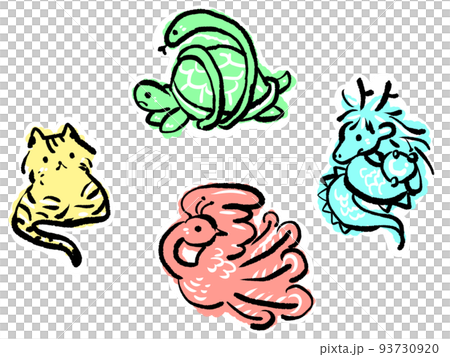 cute four gods 93730920