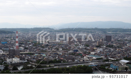四日市市内の市街地のパノラマ風景(三重県) 四日市市内の市街地のパノラマ風景(三重県) 93731017