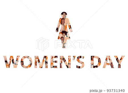 Vector text March 8, International Womens Day. 93731340