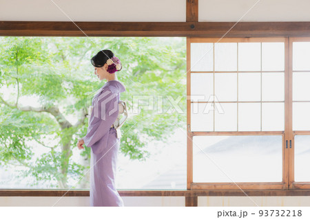 紫色の色無地 着物 紫色の色無地 着物 93732218