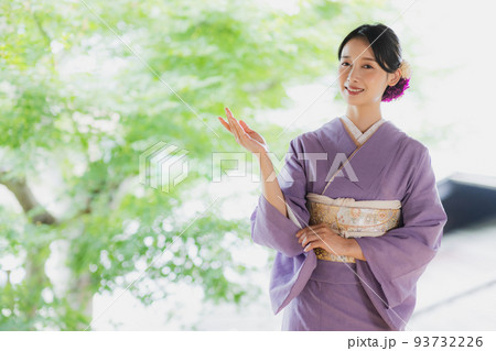 紫色の色無地 着物 紫色の色無地 着物 93732226