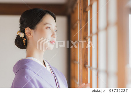 紫色の色無地 着物 紫色の色無地 着物 93732227