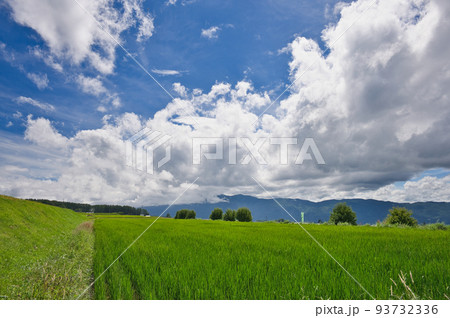 茅野市の田園風景 原風景 茅野市の田園風景 原風景 93732336