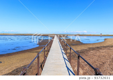 野付半島のトドワラ桟橋「秋の北海道」 93732631