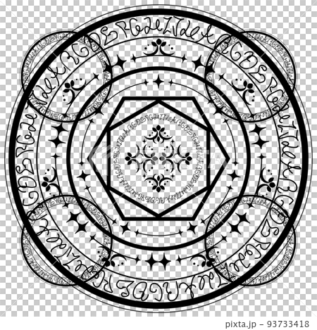 Glittering elegant magic circle Otherworldly - Stock