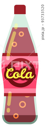 Cola bottle cartoon icon. Sparkle drink package 93733520