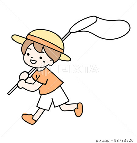 虫取りする男の子のイラスト 93733526