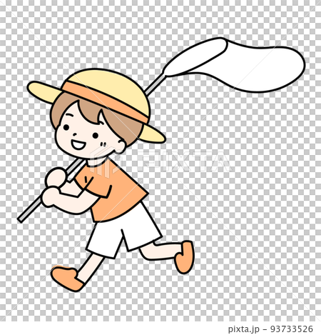 虫取りする男の子のイラスト 93733526