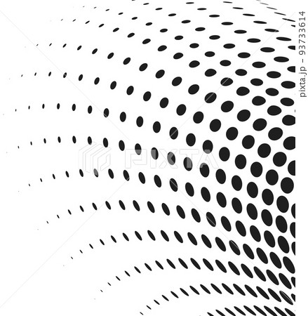 Black halftone form. Dot wave. Abstract element 93733614