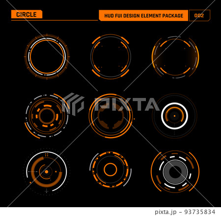 HUD FUI Design element circle 002 HUD FUI Design element circle 002 93735834
