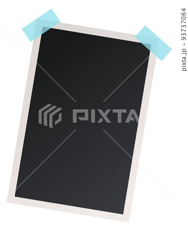 Photography card mockup. Realistic blank square frame 93737064