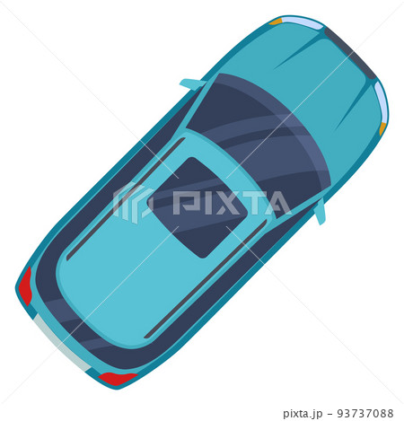 Blue wagon car. Family travel auto icon 93737088