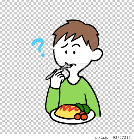 味がわからなくなってしまった男性 味がわからなくなってしまった男性 93737215