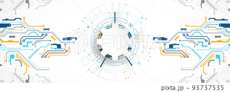 Vector illustration, Hi-tech digital technology and engineering theme 93737535