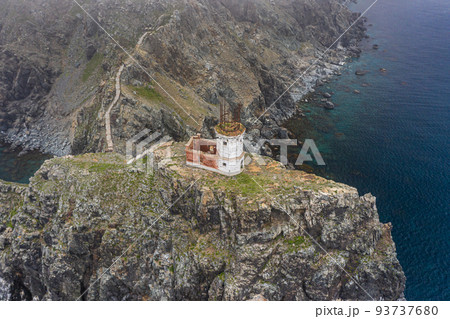 An old ruined lighthouse on Askold Island in the East Sea 93737680