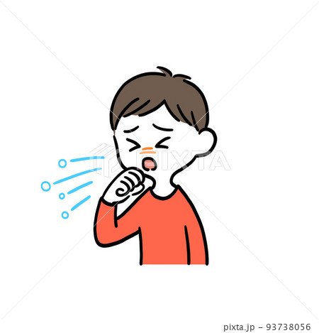 咳をしている男の子 93738056