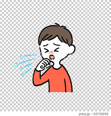咳をしている男の子 93738056