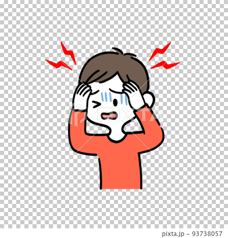 Boy with a headache 93738057