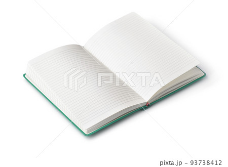Open blank hardcover notebook 93738412