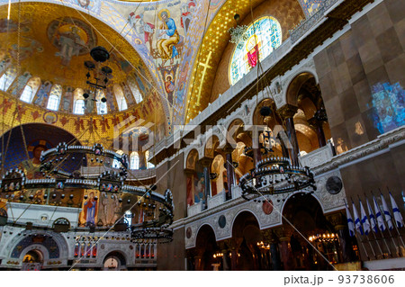 Interior of the orthodox naval cathedral of St. Nicholas in Kronstadt, Russia Interior of the orthodox naval cathedral of St. Nicholas in Kronstadt, Russia 93738606