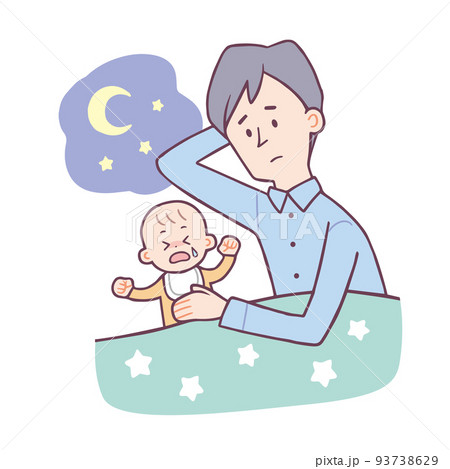赤ちゃん　寝かしつけ 93738629