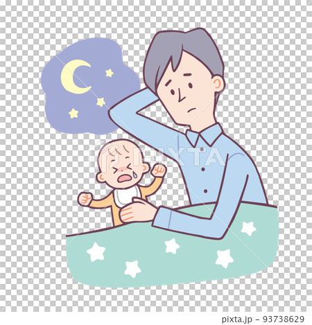赤ちゃん　寝かしつけ 93738629