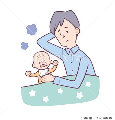 赤ちゃん　寝かしつけ 93738630