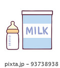 ミルクと哺乳瓶 93738938