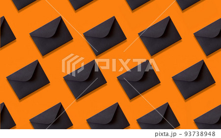 seamless pattern black envelopes on orange background seamless pattern black envelopes on orange background 93738948