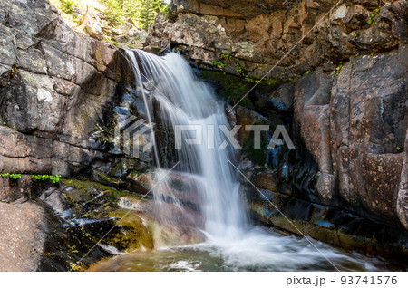 Aster Falls accessible from the South Shore Trailhead at Two Medicine Lake in Glacier National Park, Montana Aster Falls accessible from the South Shore Trailhead at Two Medicine Lake in Glacier National Park, Montana 93741576