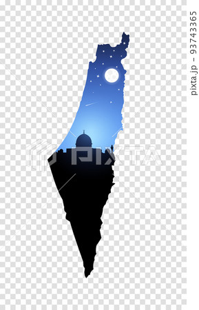Vector map of palestine. Vector illustration Vector map of palestine. Vector illustration 93743365