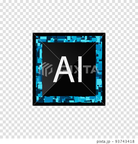Microchip Vector Isolated. AI Learning and Artificial Intelligence Concept. Vector illustration Microchip Vector Isolated. AI Learning and Artificial Intelligence Concept. Vector illustration 93743418
