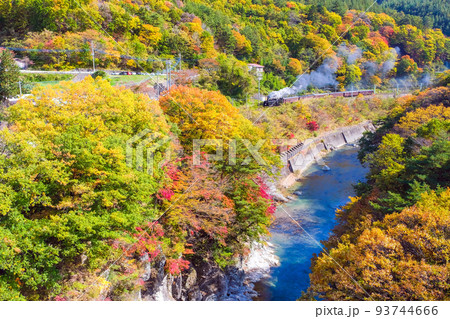 秋の諏訪峡を行くSLみなかみ 秋の諏訪峡を行くSLみなかみ 93744666