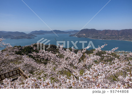 春の積善山山頂からの眺め（愛媛県岩城島） 93744808