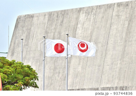 沖縄の市町村旗と国旗 沖縄の市町村旗と国旗 93744836