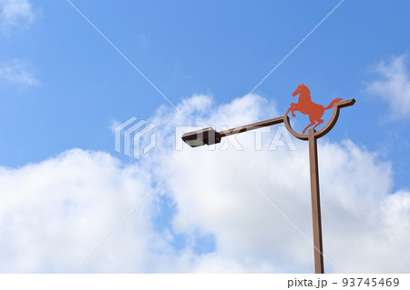 北海道　新冠　デザイン街灯 93745469