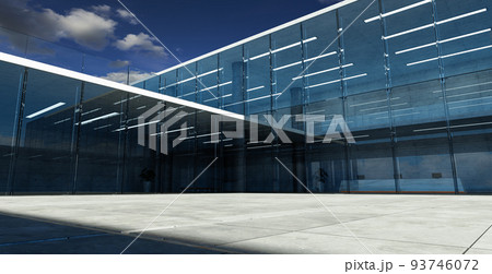 Modern glass wall commercial buildings exterior 93746072