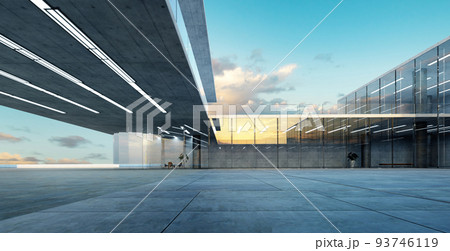 Modern glass wall commercial buildings exterior 93746119