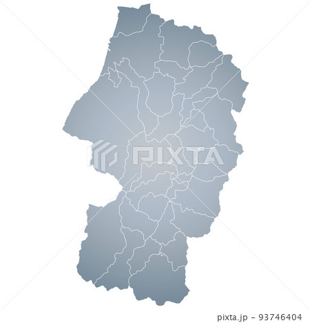 山形県と市町村地図 山形県と市町村地図 93746404