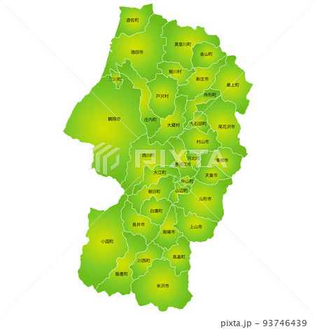 山形県と市町村地図 93746439